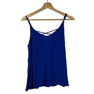 Liberty Love Royal Blue Cross Back Tank Top S